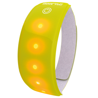 Arm-/Beinband, LIGHTBAND, 3M reflektierend, 5 LED's, wasserbeständig, gelb