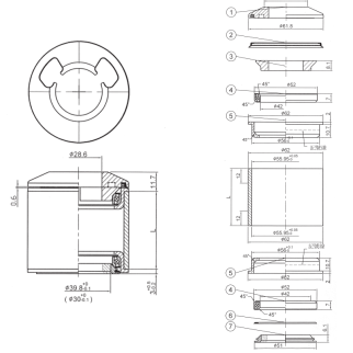 Steuersatz, IS56/28.6-IS56/40 Stack High:11.7/3.0 alloy 45°ACB Bearing, Routing System, PT-F13KC