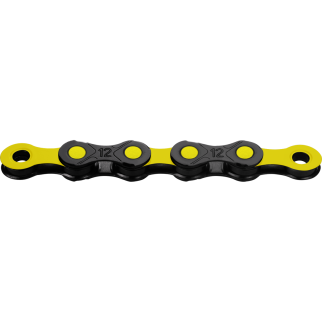 Kette, X12 DLC, black/yellow, Waxed, 126 Glieder