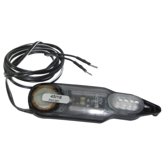 Rücklicht Dynamo, XelTec WEISS-KLAR MINI plus, 4-LED, 53302M5ASK