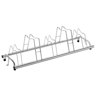 Fahrradständer, 5-fach, Reifenbreite 2 x 8 / 3 x 6 cm für Outdoor, verchromt 