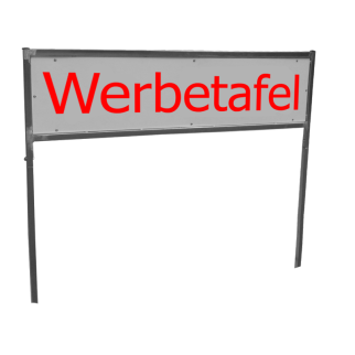 Fahrradständer-Zubehör, Rahmen mit PVC-Tafel unbedruckt, 1430x295mm, zu 500000