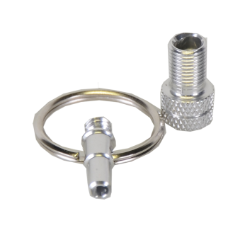 Ventiladapter, Mini-Tool Alu eloxiert silver 10er Set 