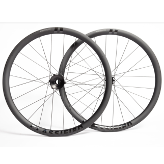 Wheelset, Road, black logo, carbon, 36mm