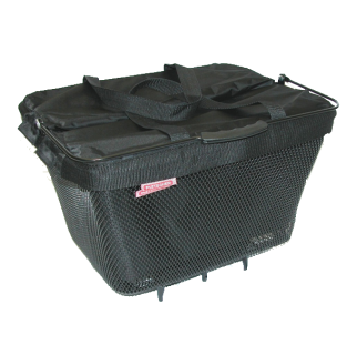 Gepäckträgertasche, Einlegetasche, schwarz, für Körbe Standard/Deluxe 
