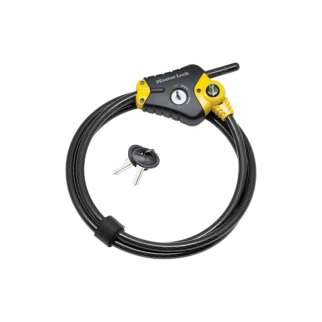 Kabelschloss, PYTHON® black/yellow mit verstellbarem Stahlkabel Länge 450cm Ø 10mm 8420