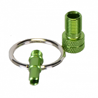 Ventiladapter, Mini-Tool Alu eloxiert green 10er Set 