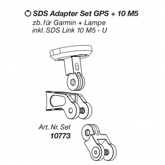 Vorbau Zubehör, SDS Link Adapter Set GPS + 10 M5