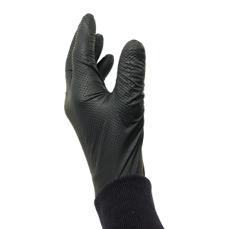 Handschuhe, POWERGRIP, Nitril, Schwarz, M, 50 Stk.