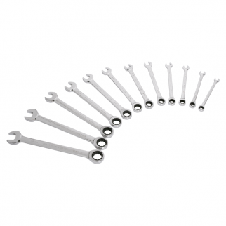 Werkzeug, Ratschen-Ringgabelschlüssel, Satz 8-19 mm (12-tlg) 