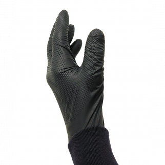 Handschuhe, POWERGRIP, Nitril, Schwarz, L, 50 Stk.